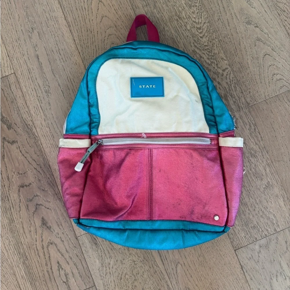 STATE Kane Kids Unisex Metallic Color Blocked Backpack